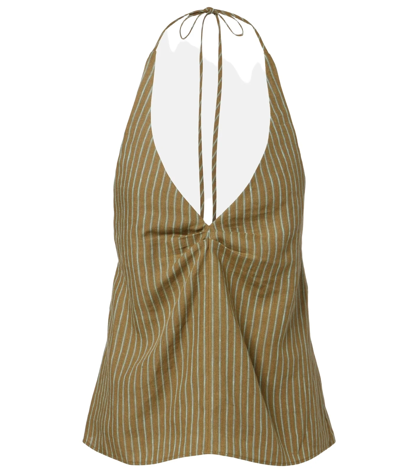 Corso striped halterneck linen top