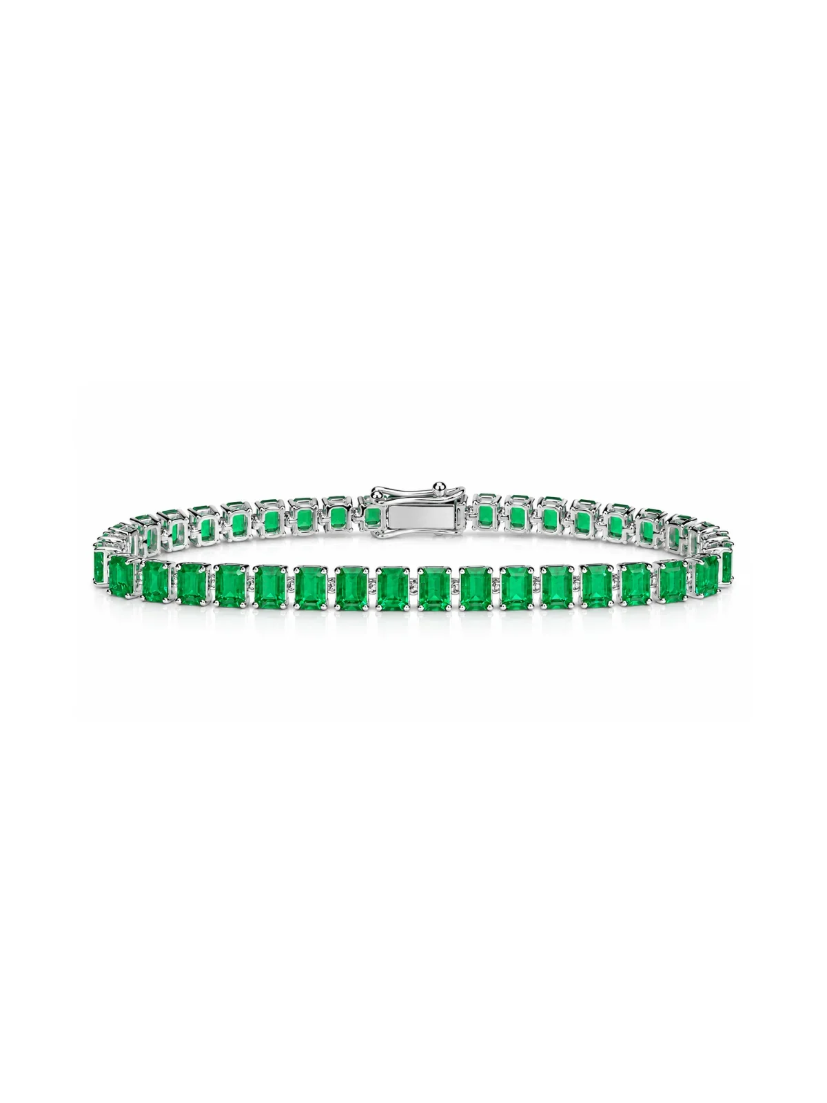 12.66ct Emerald 18K Gold Tennis Bracelet 12.66ct Emerald 18K Gold Tennis Bracelet
