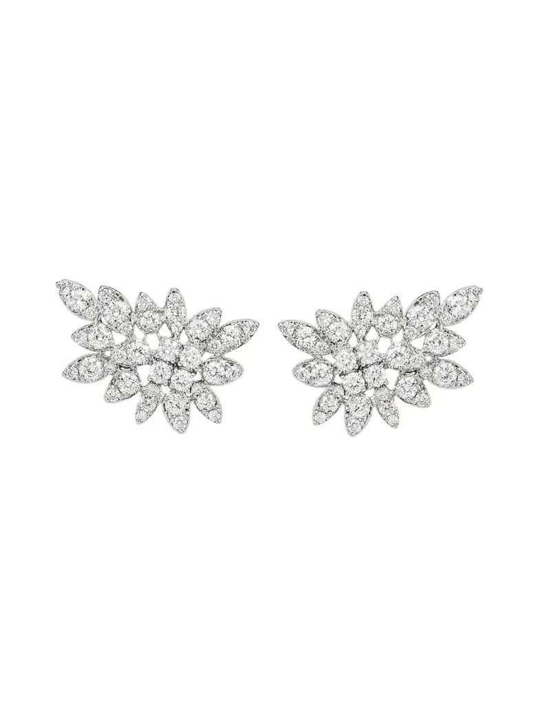 2.91ct Diamond 18K Gold Leaf Climber Earrings 2.91ct Diamond 18K Gold Leaf Climber Earrings