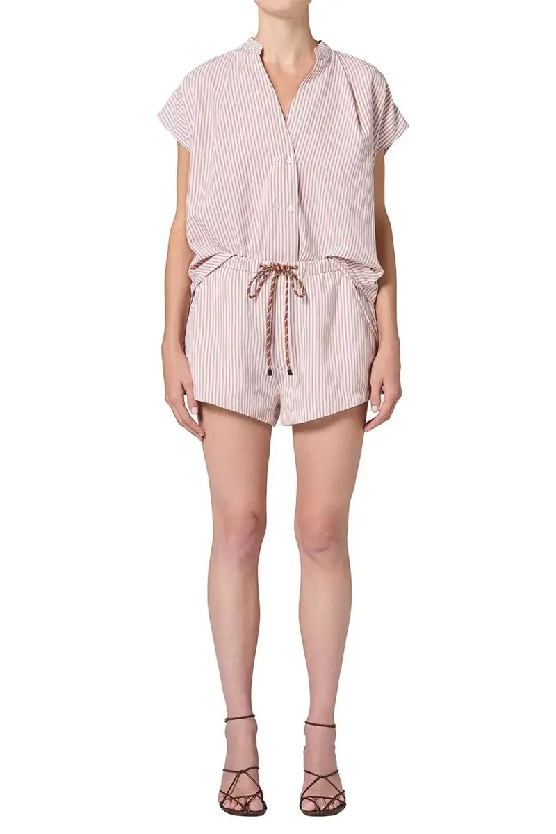 Citizens of Humanity Este Drawstring Short - Raspberry Stripe | Image 1 Citizens of Humanity Este Drawstring Short - Raspberry Stripe | Image 1