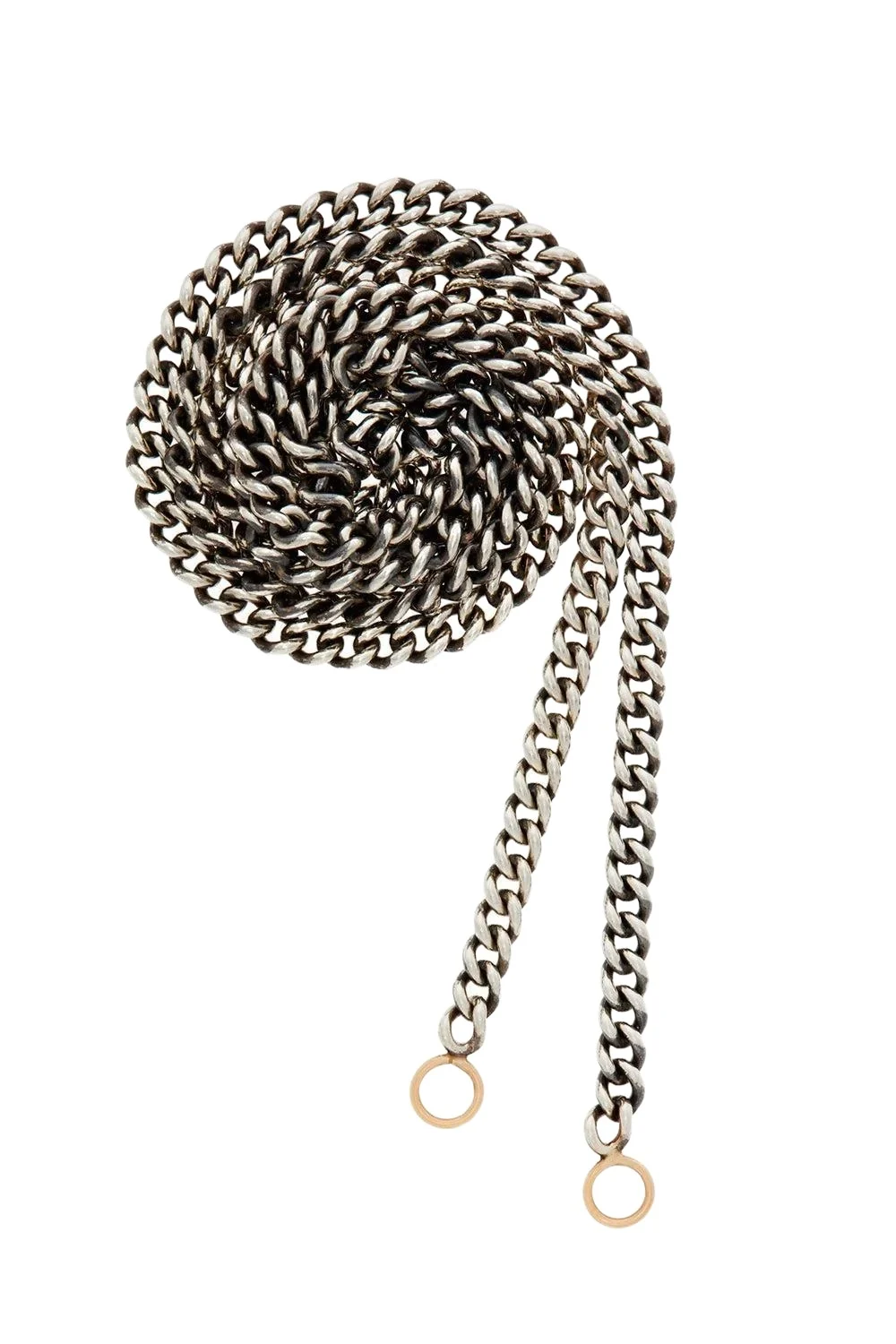 Marla Aaron Heavy Curb Chain Necklace - Silver - 17in