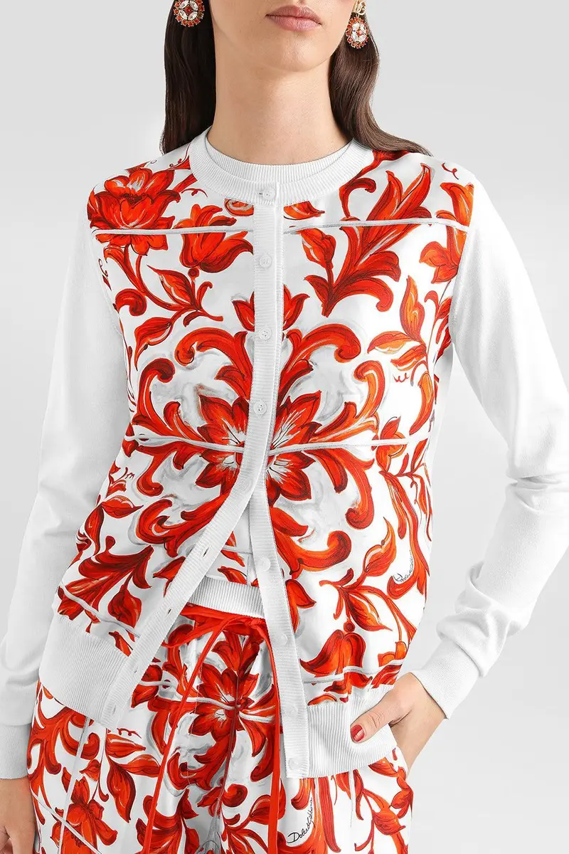 Dolce & Gabbana Maiolica Knit Cardigan | Thumbnail 2 Dolce & Gabbana Maiolica Knit Cardigan | Thumbnail 2