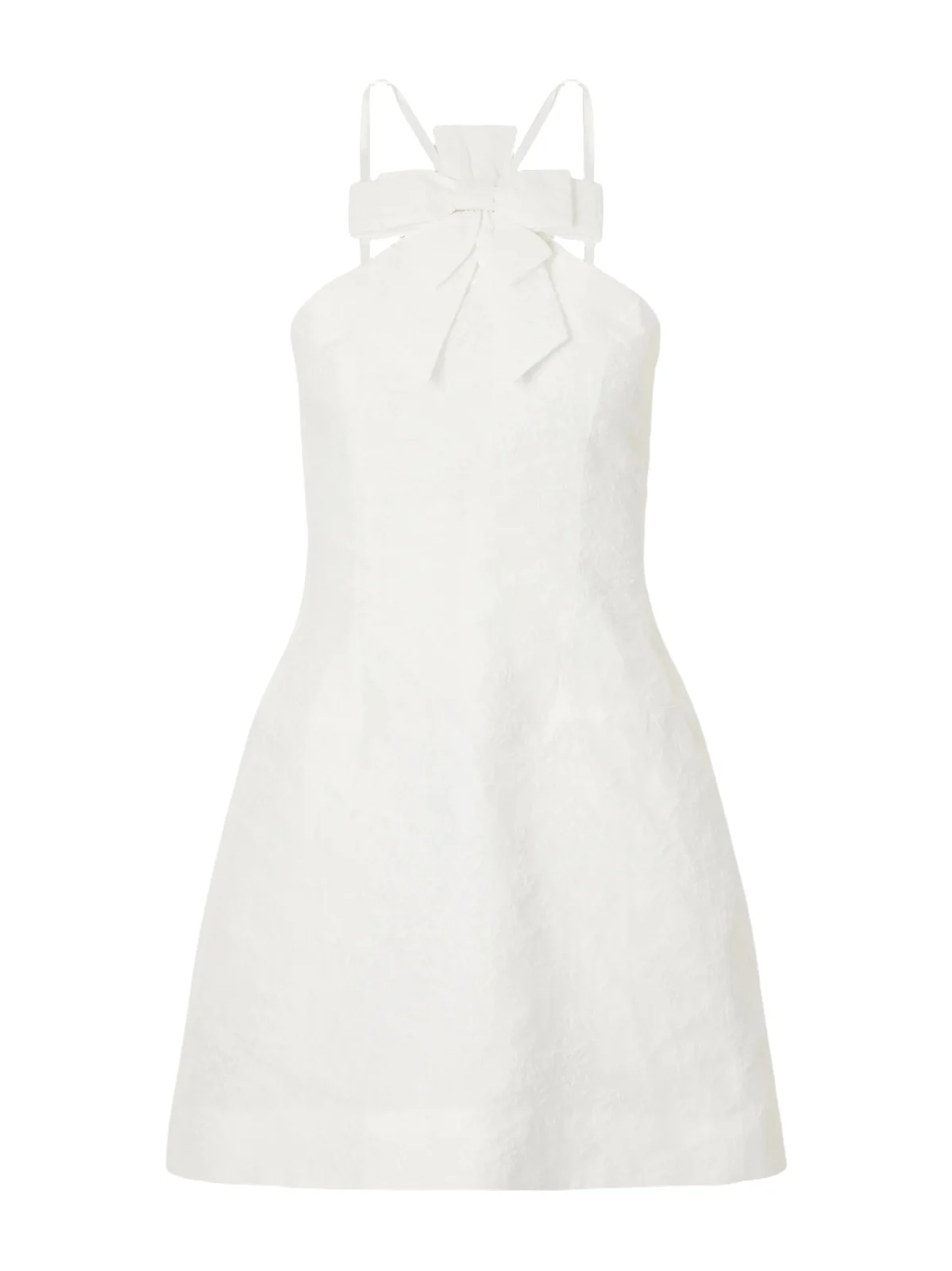 Bow-detailed Taffeta Mini Dress Bow-detailed Taffeta Mini Dress