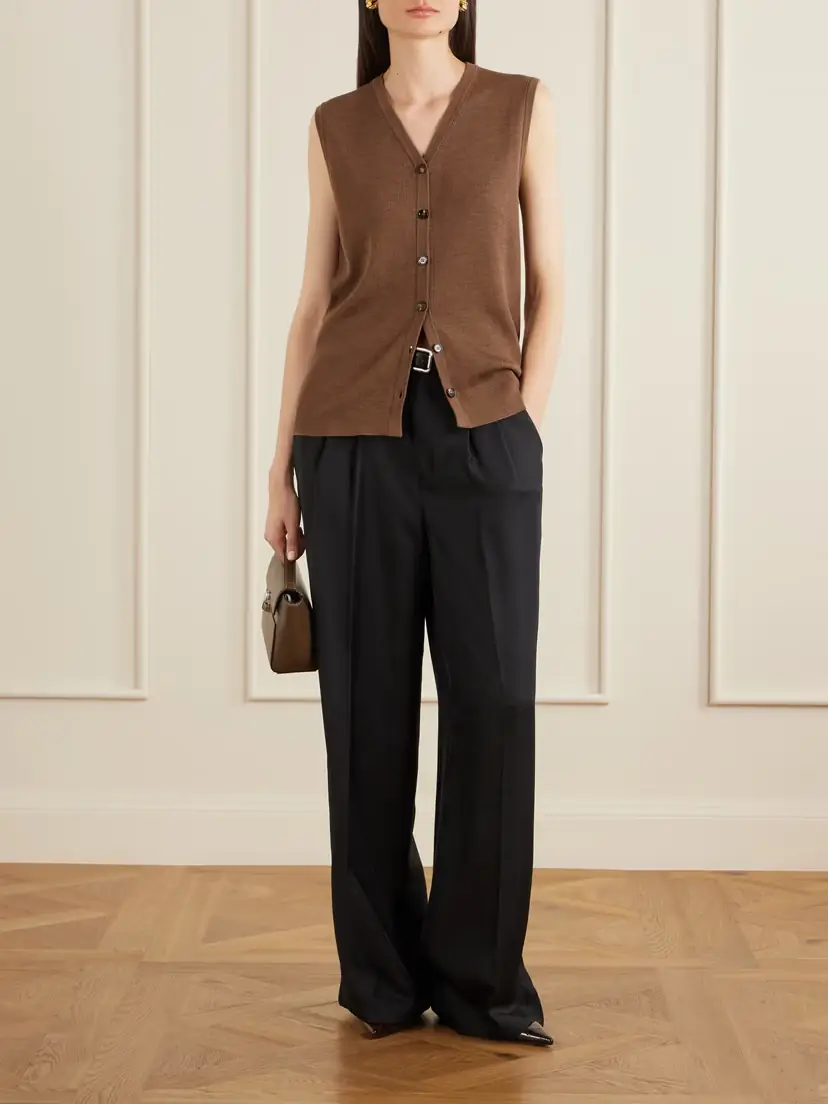 Veronica de Piante Alice Merino Wool Cardigan Vest | Thumbnail 2