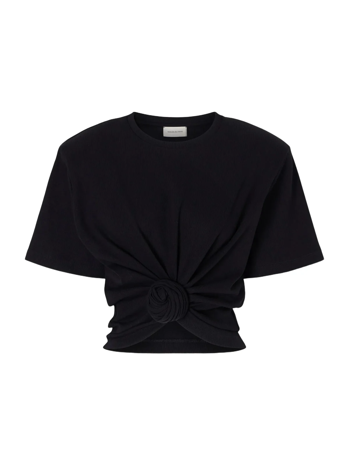Gathered Ribbed Cotton-blend T-shirt Gathered Ribbed Cotton-blend T-shirt
