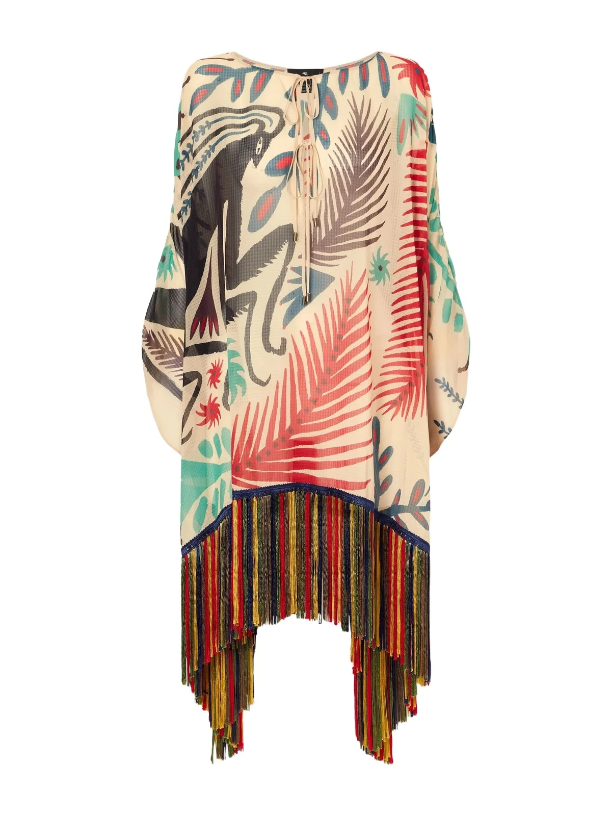 Woven Fringe Mini Dress Woven Fringe Mini Dress