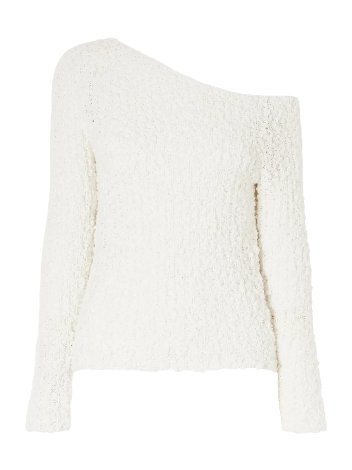 Vine Off-the-shoulder Cotton-blend Bouclé Sweater