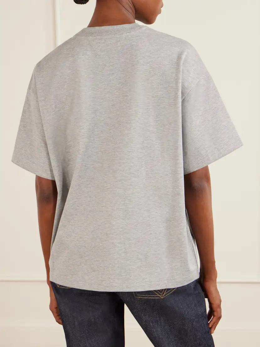 Bottega Veneta Leather-trimmed Cotton-jersey T-shirt | Thumbnail 4 Bottega Veneta Leather-trimmed Cotton-jersey T-shirt | Thumbnail 4