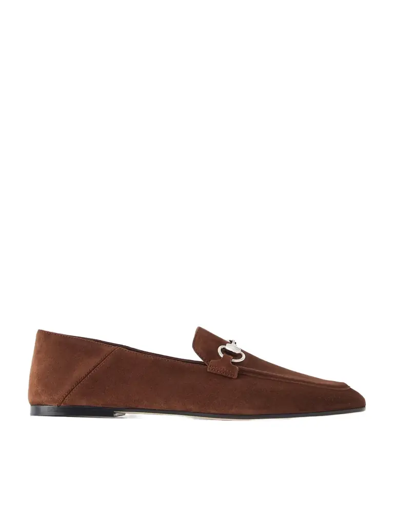 Gucci Jordaan Horsebit-detailed Suede Loafers | Image 1 Gucci Jordaan Horsebit-detailed Suede Loafers | Image 1