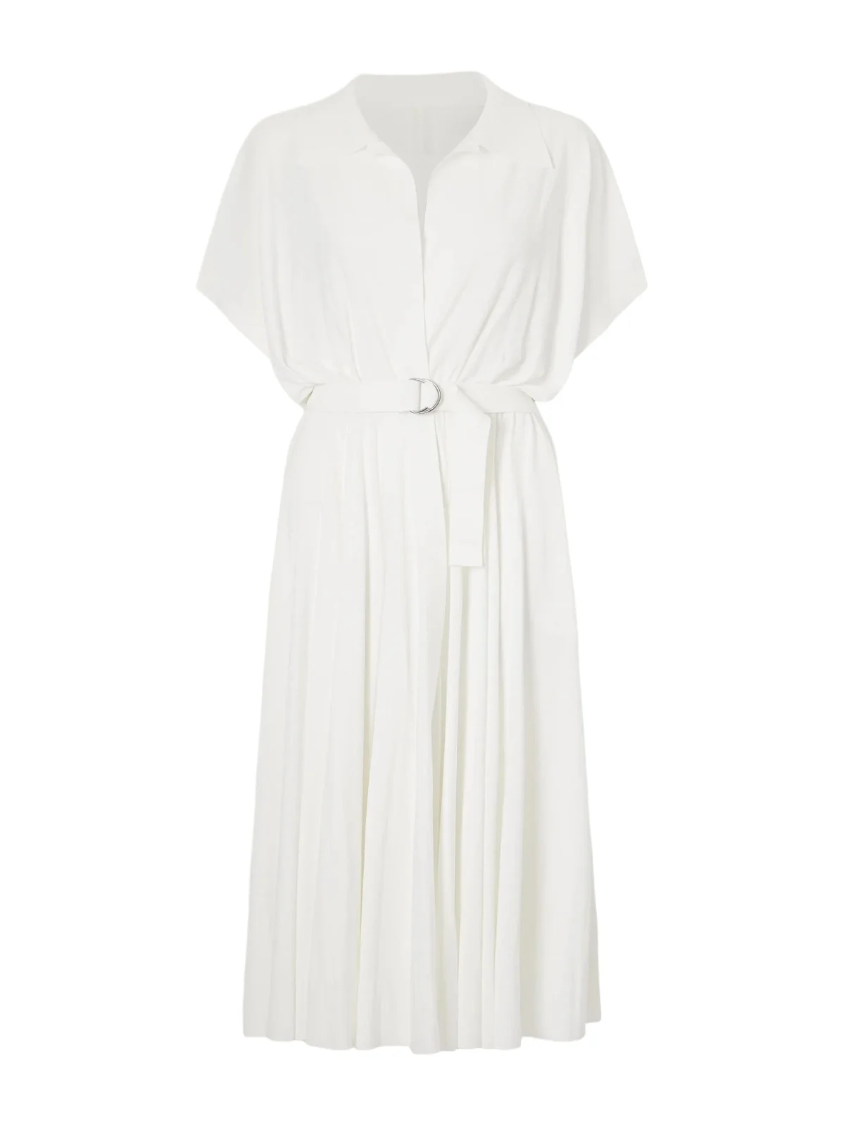 Belted Jersey Midi Dress