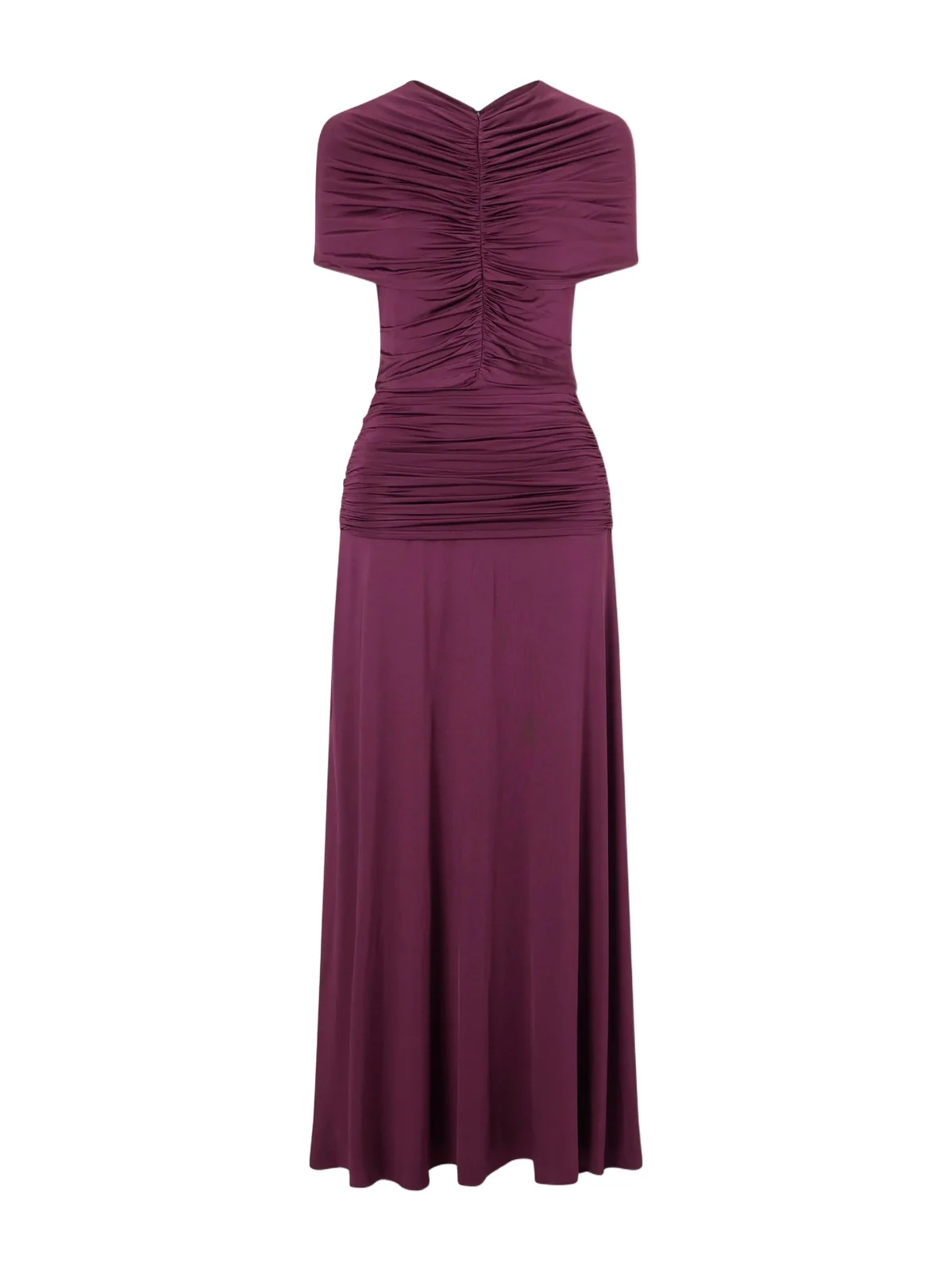 Gathered Jersey Maxi Dress
