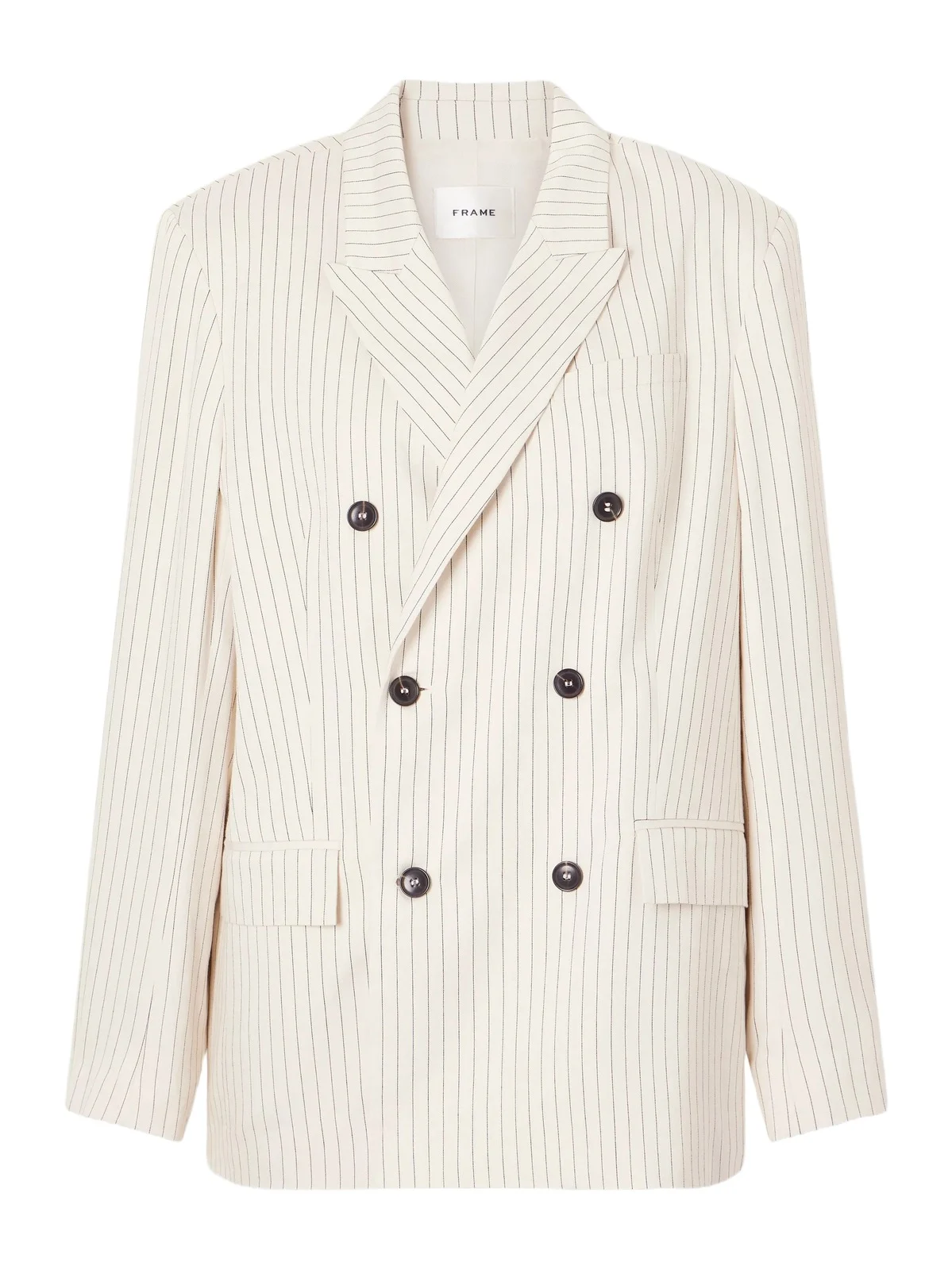 The Avenue Double-breasted Striped Blazer The Avenue Double-breasted Striped Blazer