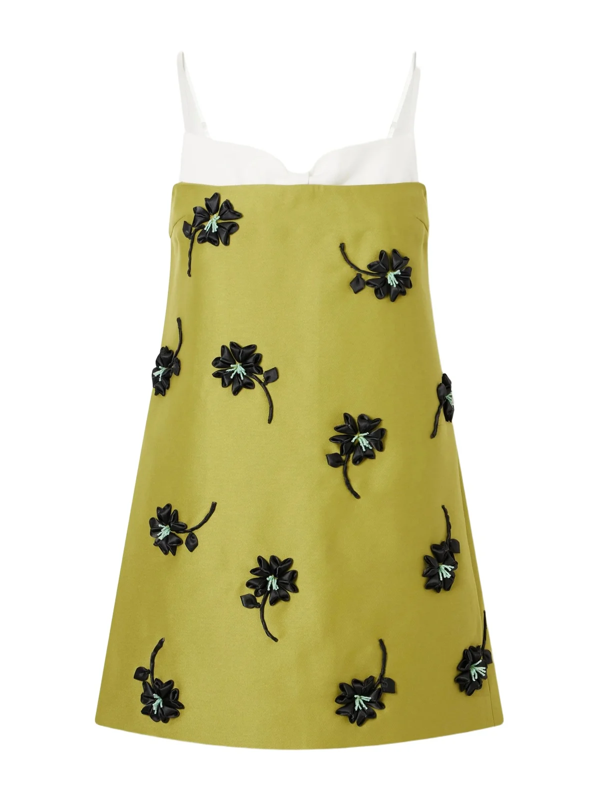Floral-appliqué Bead-embellished Crepe Bustier Mini Dress Floral-appliqué Bead-embellished Crepe Bustier Mini Dress