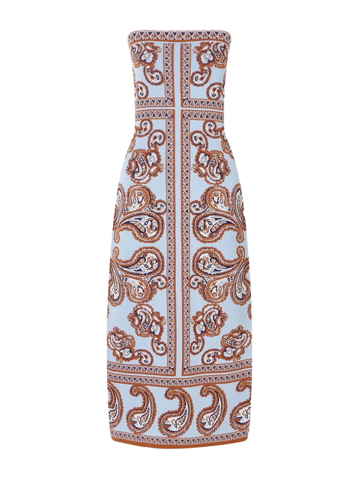 Rome Printed Strapless Midi Dress Rome Printed Strapless Midi Dress