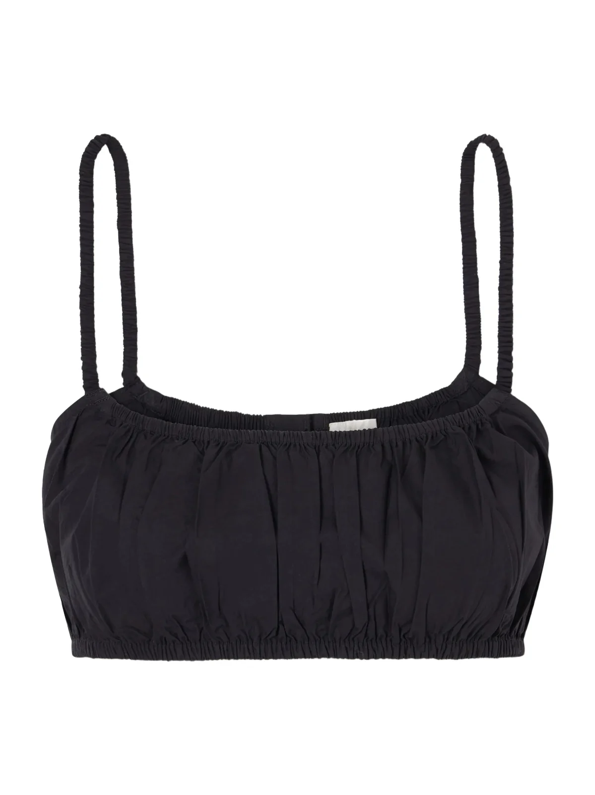 Bea Shirred Cotton-poplin Bandeau Tank Bea Shirred Cotton-poplin Bandeau Tank