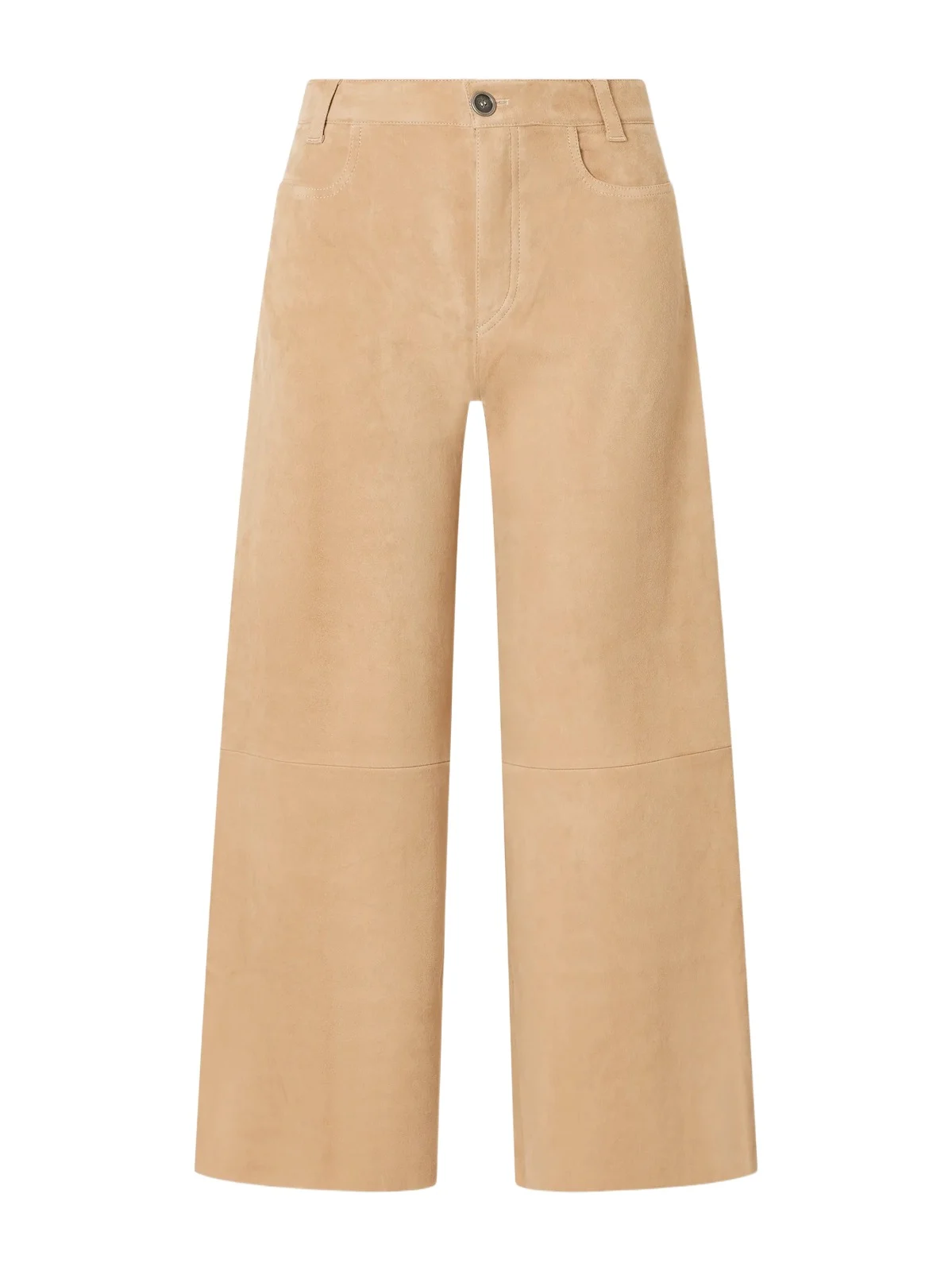 Lilou Cropped Suede Wide-leg Pants