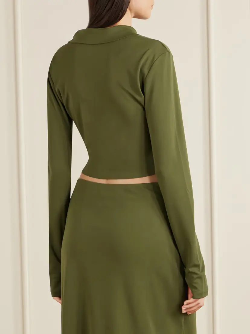 VIOLANTE NESSI Gathered Knotted Cropped Top | Thumbnail 4 VIOLANTE NESSI Gathered Knotted Cropped Top | Thumbnail 4