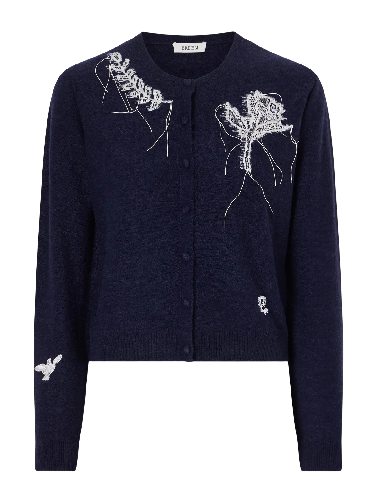 Embroidered Wool-blend Cardigan Embroidered Wool-blend Cardigan