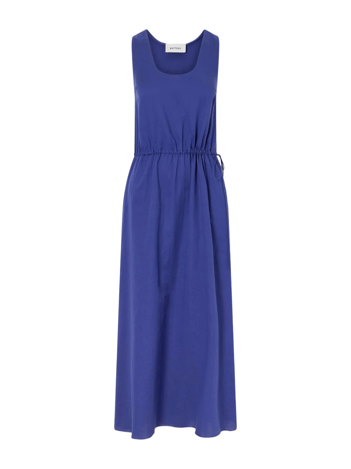 Tie-detailed Gathered Cotton Midi Dress Tie-detailed Gathered Cotton Midi Dress