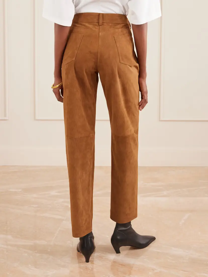 Magda Butrym Suede Corduroy Straight-leg Pants | Thumbnail 4 Magda Butrym Suede Corduroy Straight-leg Pants | Thumbnail 4