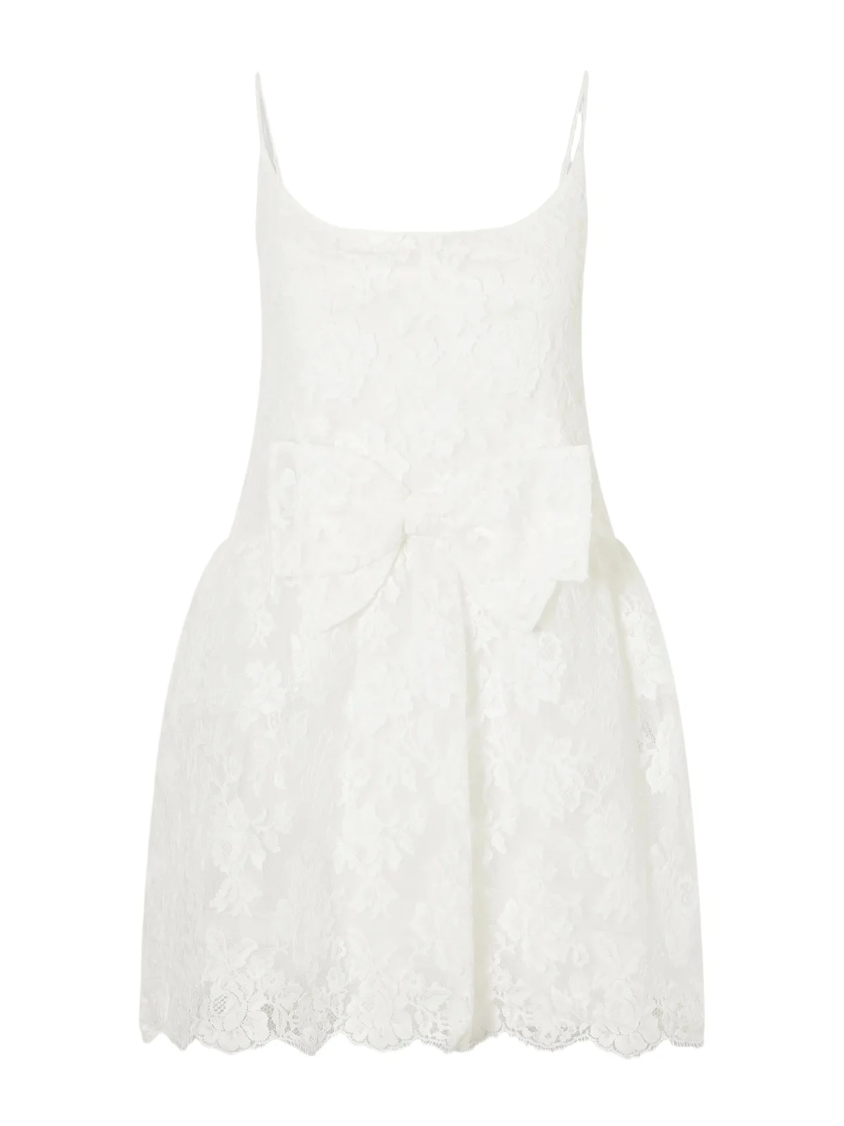 Bow-detailed Lace Mini Dress Bow-detailed Lace Mini Dress