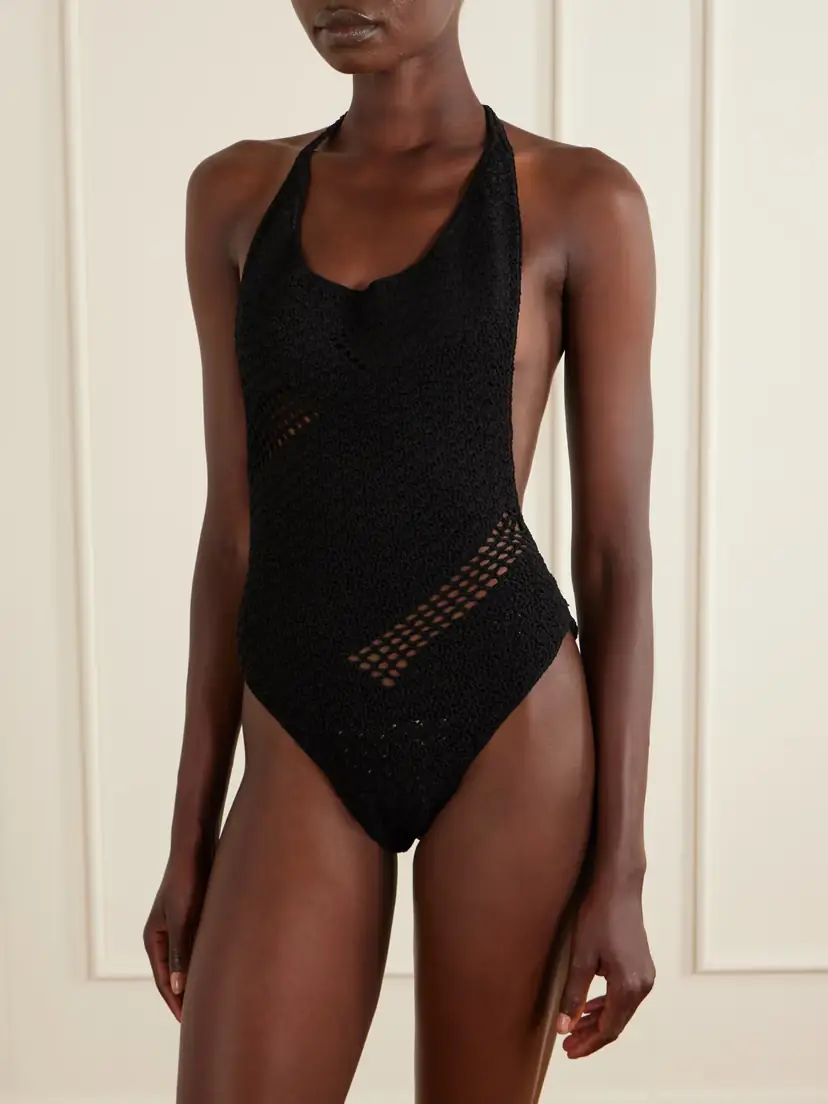 Suzie Kondi Rhea Crocheted Halterneck One-piece | Thumbnail 2 Suzie Kondi Rhea Crocheted Halterneck One-piece | Thumbnail 2