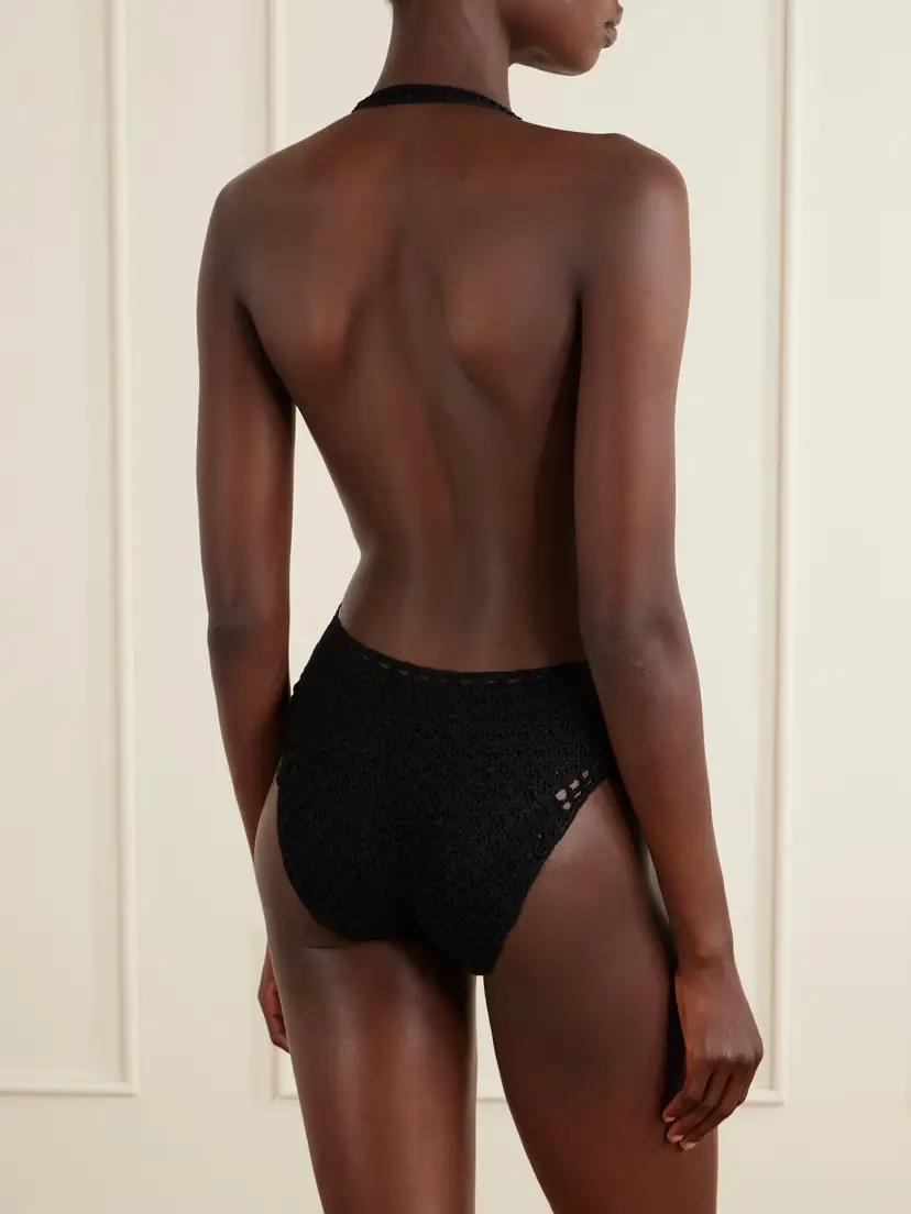 Suzie Kondi Rhea Crocheted Halterneck One-piece | Thumbnail 3 Suzie Kondi Rhea Crocheted Halterneck One-piece | Thumbnail 3