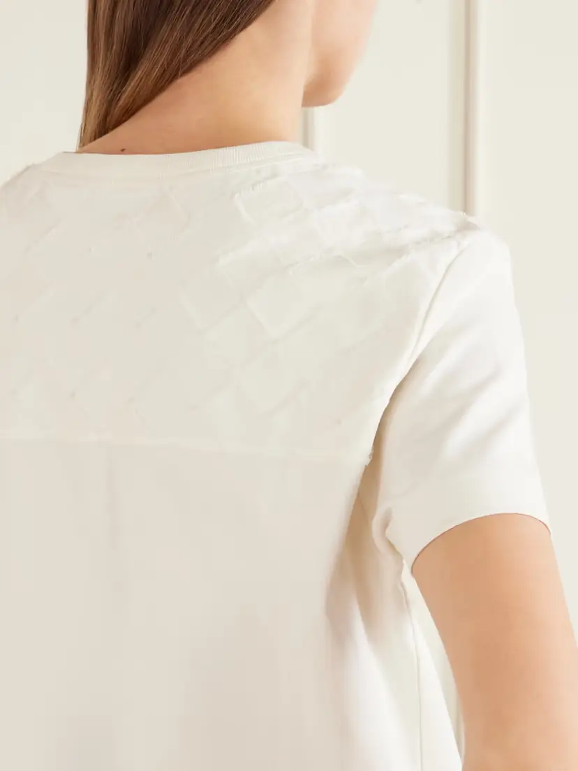 Bottega Veneta Intrecciato Embroidered Cotton-jersey T-shirt | Thumbnail 5 Bottega Veneta Intrecciato Embroidered Cotton-jersey T-shirt | Thumbnail 5