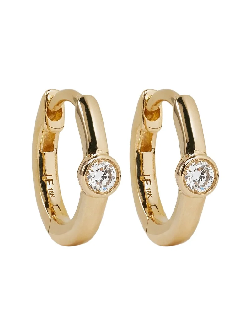 Jennifer Fisher 18K Essential Single Stone Tiny Huggie 8mm