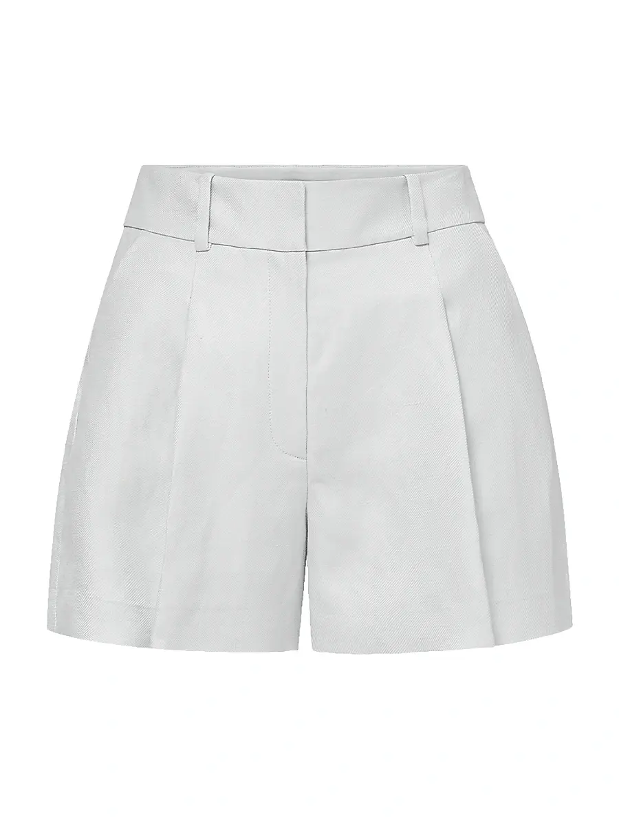 Veronica Beard Women's Craig Pleated-Front Shorts - River Mist | Image 1 Veronica Beard Women's Craig Pleated-Front Shorts - River Mist | Image 1