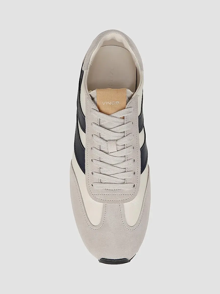 Vince Men's Oasis Leather & Suede Low-Top Sneakers | Thumbnail 4 Vince Men's Oasis Leather & Suede Low-Top Sneakers | Thumbnail 4