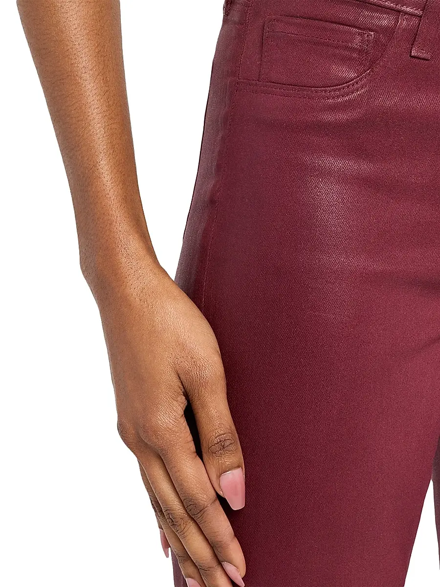 L'Agence Women's Kendra Coated High-Rise Crop Flare Pants | Thumbnail 5 L'Agence Women's Kendra Coated High-Rise Crop Flare Pants | Thumbnail 5