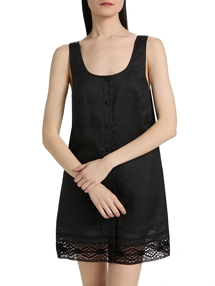 Frame Women's The Heirloom Lace-Trim Minidress | Thumbnail 3