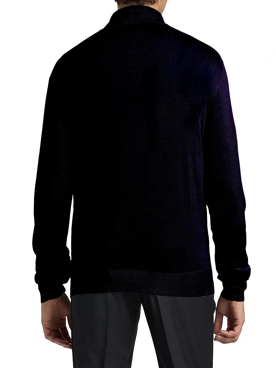 Saks Fifth Avenue Men's Wool-Cashmere Quarter-Zip Sweater | Thumbnail 5 Saks Fifth Avenue Men's Wool-Cashmere Quarter-Zip Sweater | Thumbnail 5
