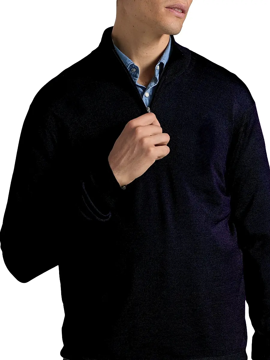 Saks Fifth Avenue Men's Wool-Cashmere Quarter-Zip Sweater | Thumbnail 6 Saks Fifth Avenue Men's Wool-Cashmere Quarter-Zip Sweater | Thumbnail 6