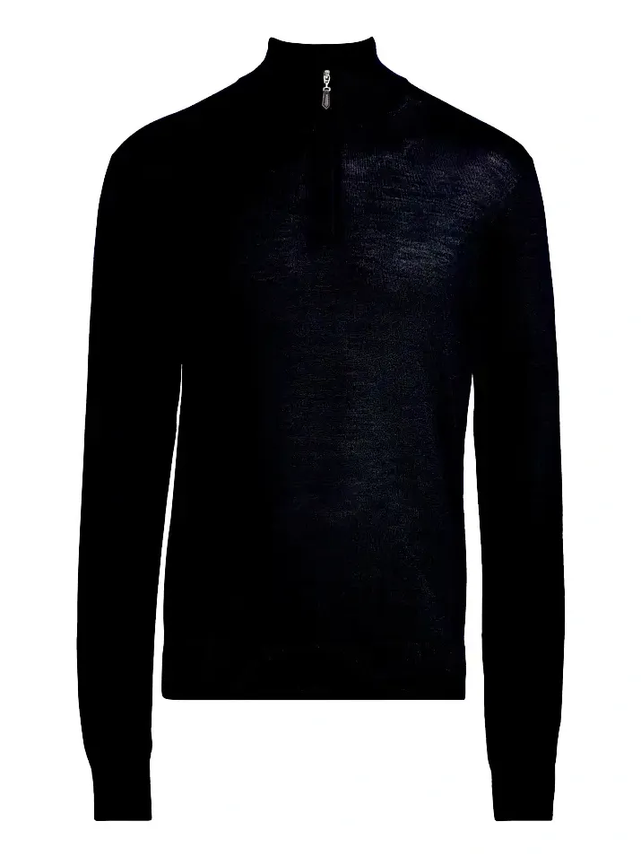 Men's Wool-Cashmere Quarter-Zip Sweater