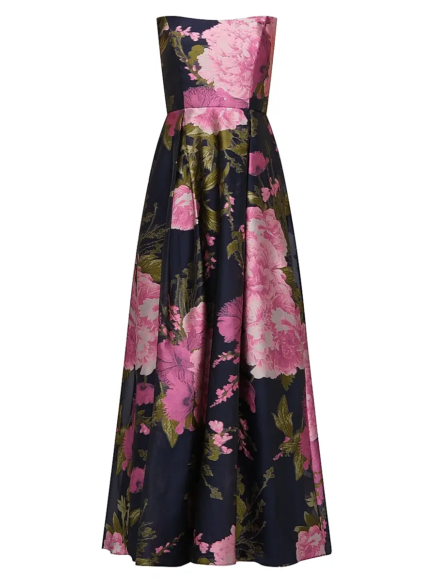 Kay Unger Women's Willow Floral Metallic Organza Gown - Azalea Pink - Size 16 | Image 1 Kay Unger Women's Willow Floral Metallic Organza Gown - Azalea Pink - Size 16 | Image 1