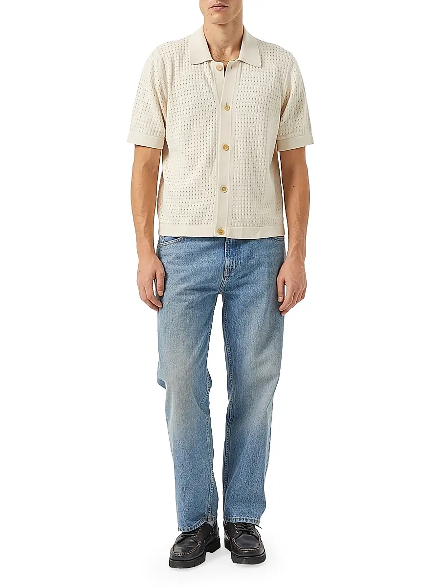 Corridor Men's Pointelle-Knit Cotton Shirt | Thumbnail 2 Corridor Men's Pointelle-Knit Cotton Shirt | Thumbnail 2