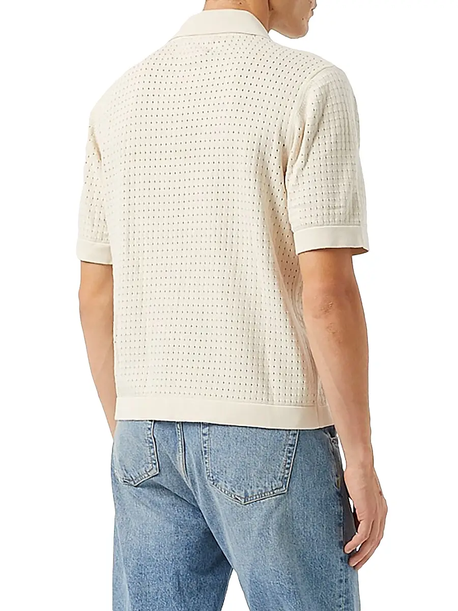 Corridor Men's Pointelle-Knit Cotton Shirt | Thumbnail 3 Corridor Men's Pointelle-Knit Cotton Shirt | Thumbnail 3