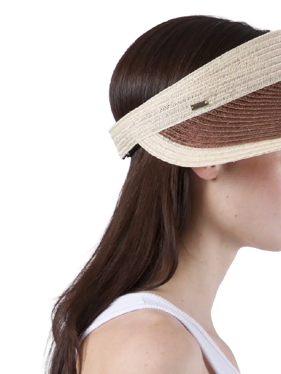 Eugenia Kim Women's Trixie Colorblocked Hemp-Blend Visor | Thumbnail 4 Eugenia Kim Women's Trixie Colorblocked Hemp-Blend Visor | Thumbnail 4