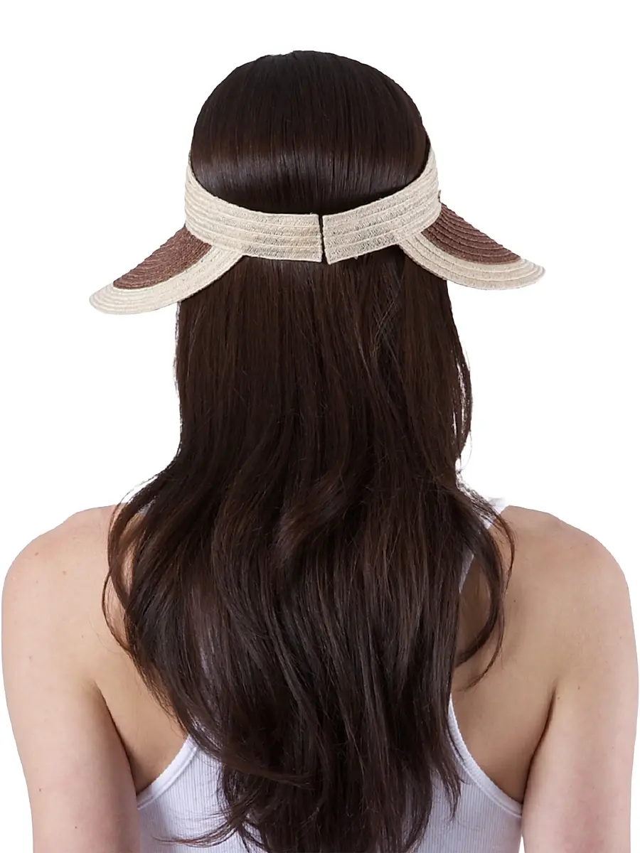 Eugenia Kim Women's Trixie Colorblocked Hemp-Blend Visor | Thumbnail 5 Eugenia Kim Women's Trixie Colorblocked Hemp-Blend Visor | Thumbnail 5