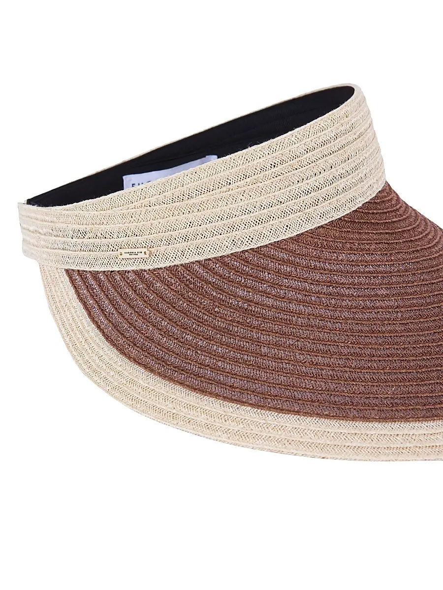 Eugenia Kim Women's Trixie Colorblocked Hemp-Blend Visor | Thumbnail 6 Eugenia Kim Women's Trixie Colorblocked Hemp-Blend Visor | Thumbnail 6