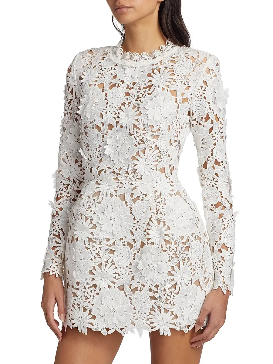 Bronx and Banco Women's Maia Lace Long-Sleeve Minidress | Thumbnail 4 Bronx and Banco Women's Maia Lace Long-Sleeve Minidress | Thumbnail 4