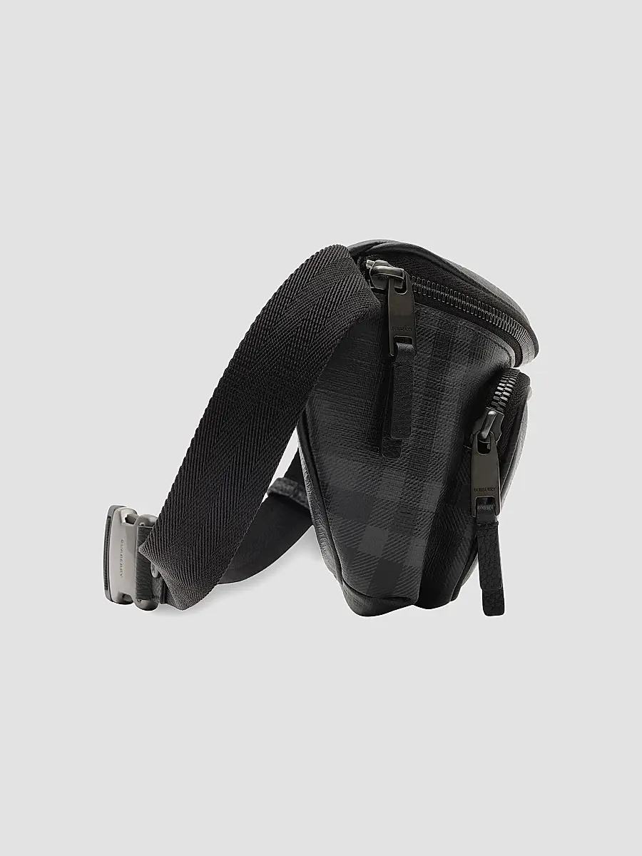 Burberry Men's ML Iron Check Belt Bag | Thumbnail 2 Burberry Men's ML Iron Check Belt Bag | Thumbnail 2