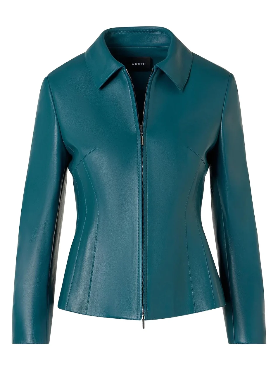 Akris Women's Hecate Leather Zip Jacket