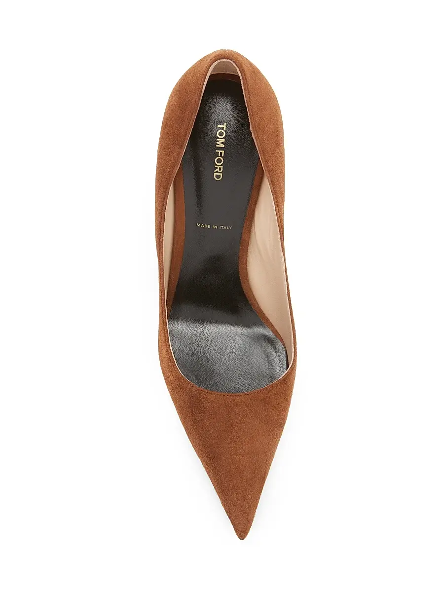 Tom Ford Women's 85MM Suede Stiletto-Heel Pumps | Thumbnail 4 Tom Ford Women's 85MM Suede Stiletto-Heel Pumps | Thumbnail 4