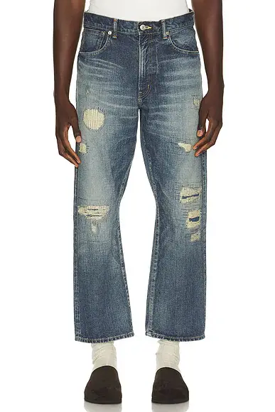 Beams Plus 5 Pocket Classic Denim Repair | Image 1 Beams Plus 5 Pocket Classic Denim Repair | Image 1