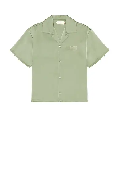 Honor The Gift Satin Chest Logo Camp Collar Shirt | Thumbnail 4