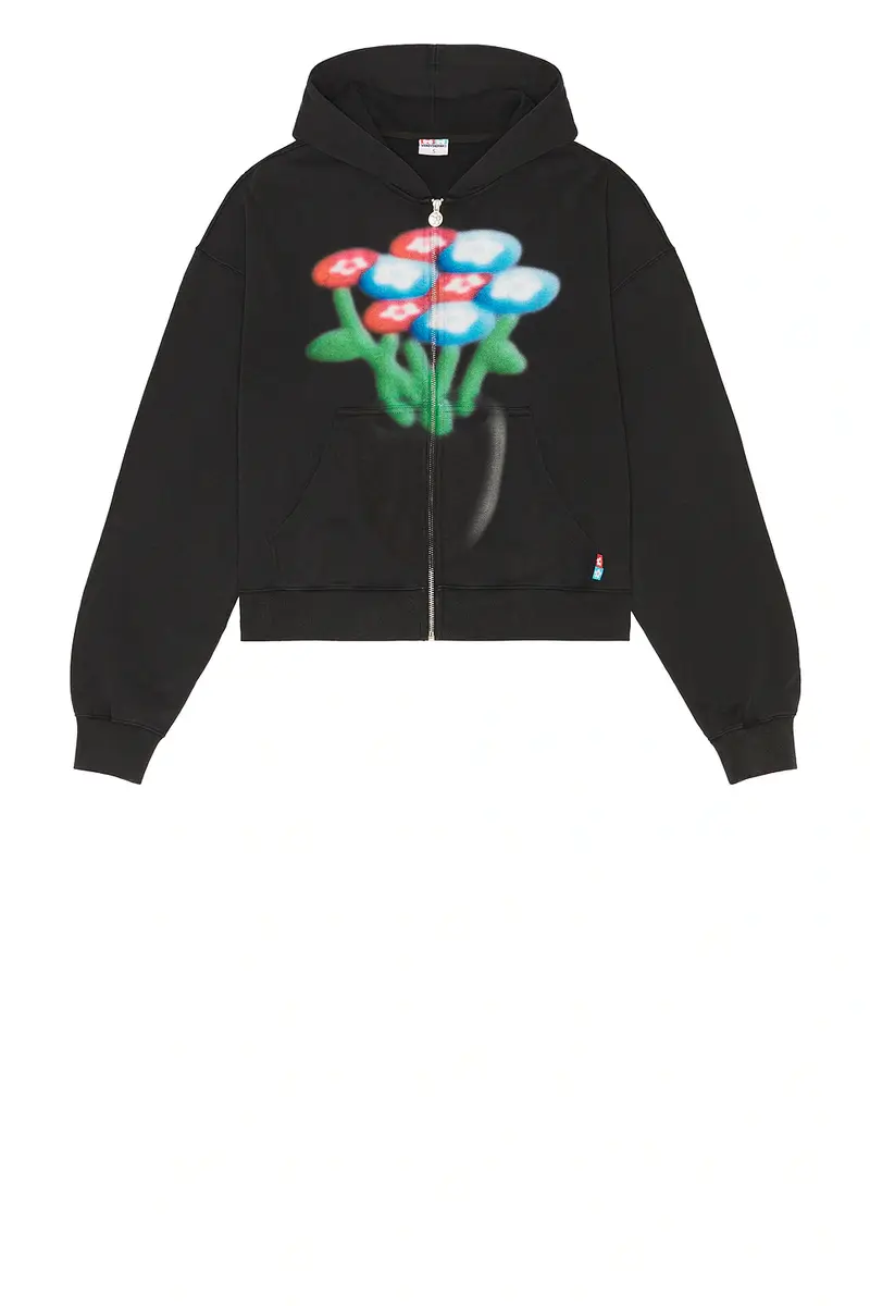 VANDYTHEPINK Spray Flower Zip Up Hoodie | Thumbnail 8