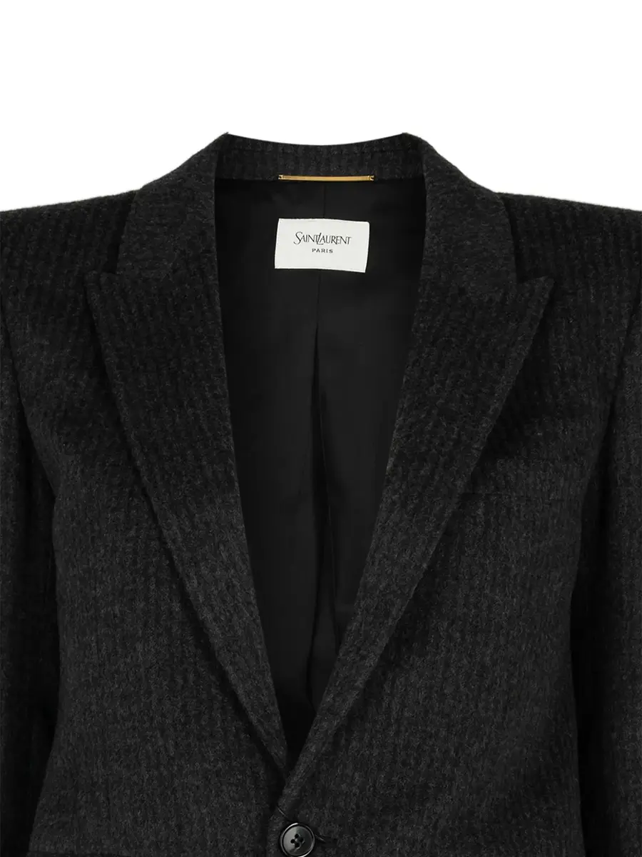 Saint Laurent Single-Breasted Wool-Cashmere Blazer | Thumbnail 3 Saint Laurent Single-Breasted Wool-Cashmere Blazer | Thumbnail 3
